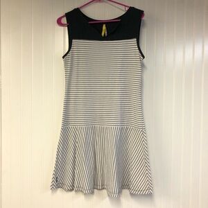 Lole Striped Black and White Mini Dress Small Flare Sleeveless